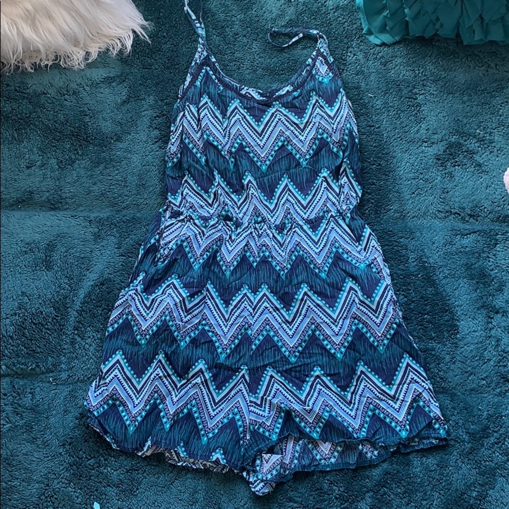 Pattern romper with pockets